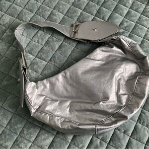 Silver Hobo Bag
